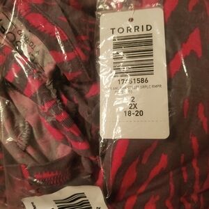 New Torrid Plus Sized  pink  and grey casual romper